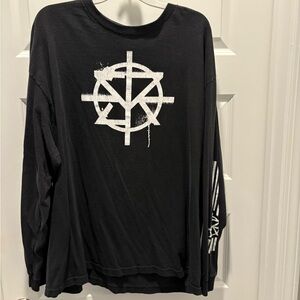 WWE Seth Rollins Black Long Sleeve Shirt Size XXL